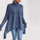 Laila - Oversized polo pulover z visokim ovratnikom