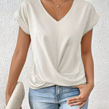 Maia – Bluza z V-izrezom in zvito sprednjo stranjo