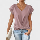 Maia – Bluza z V-izrezom in zvito sprednjo stranjo