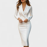 Marta - Elegantna midi obleka s usklajenim blazerjem