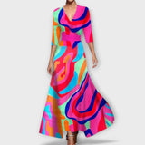 Inês - Elegantna obleka za dame z rokavi