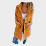 Elegantna volnena jakna z zadrgo