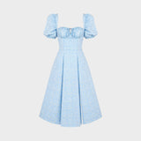 Helena - Poletna obleka s kvadratnim izrezom