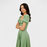 Helena - Poletna obleka s kvadratnim izrezom