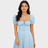 Helena - Poletna obleka s kvadratnim izrezom