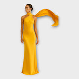 Stefanie - Dolga obleka z asimetričnim izrezom