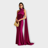 Stefanie - Dolga obleka z asimetričnim izrezom