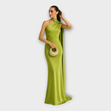 Stefanie - Dolga obleka z asimetričnim izrezom