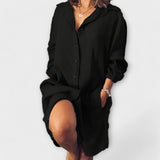 Raquel - Sproščena lanena bluza