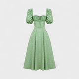 Helena - Poletna obleka s kvadratnim izrezom