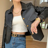 Usnjena jakna za pomlad