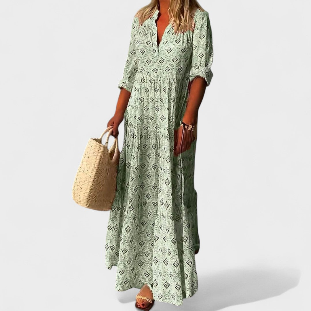 Micaela - Dolga Boho Obleka