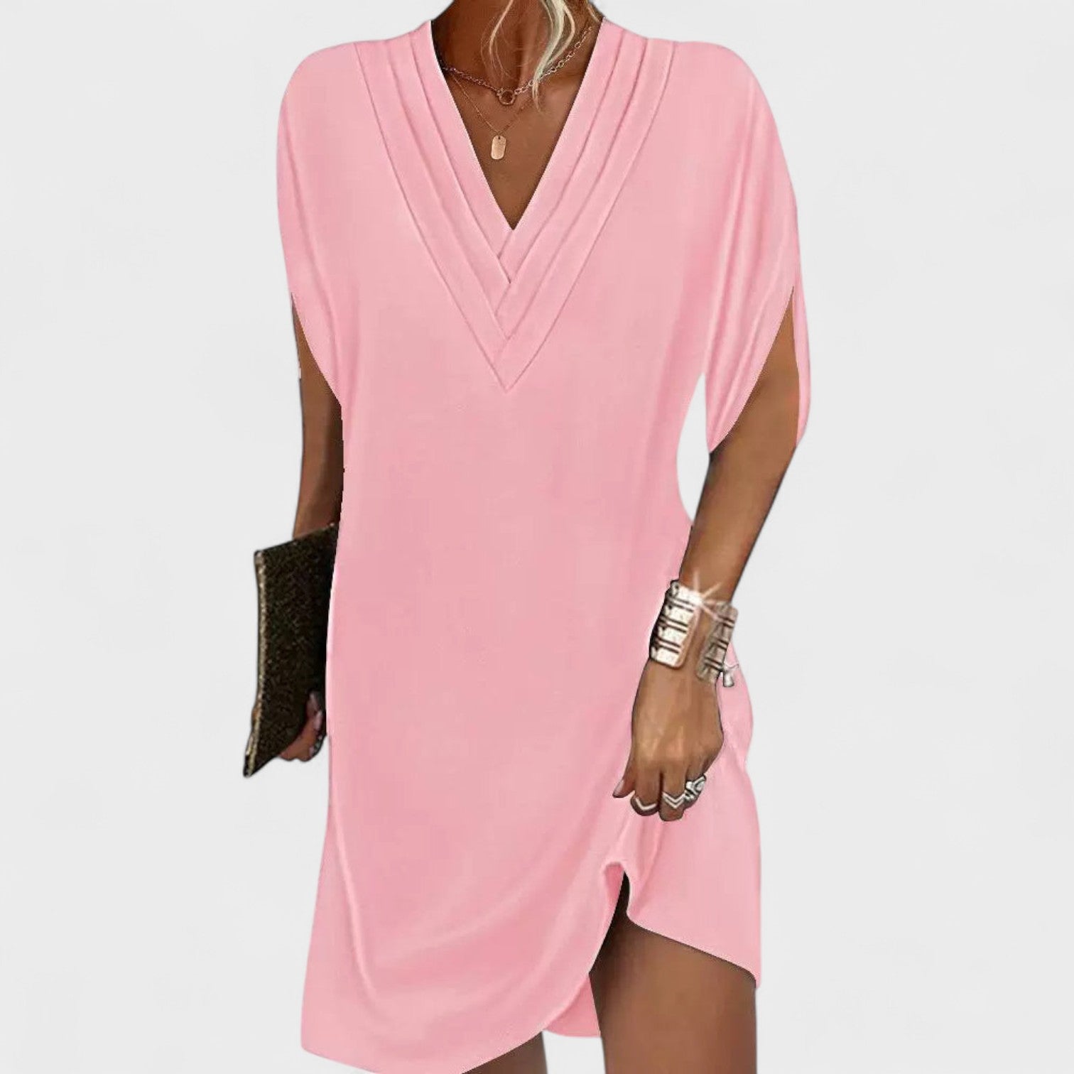 Helena - Eleganten Oblek z Odpiranjem na Rokavih