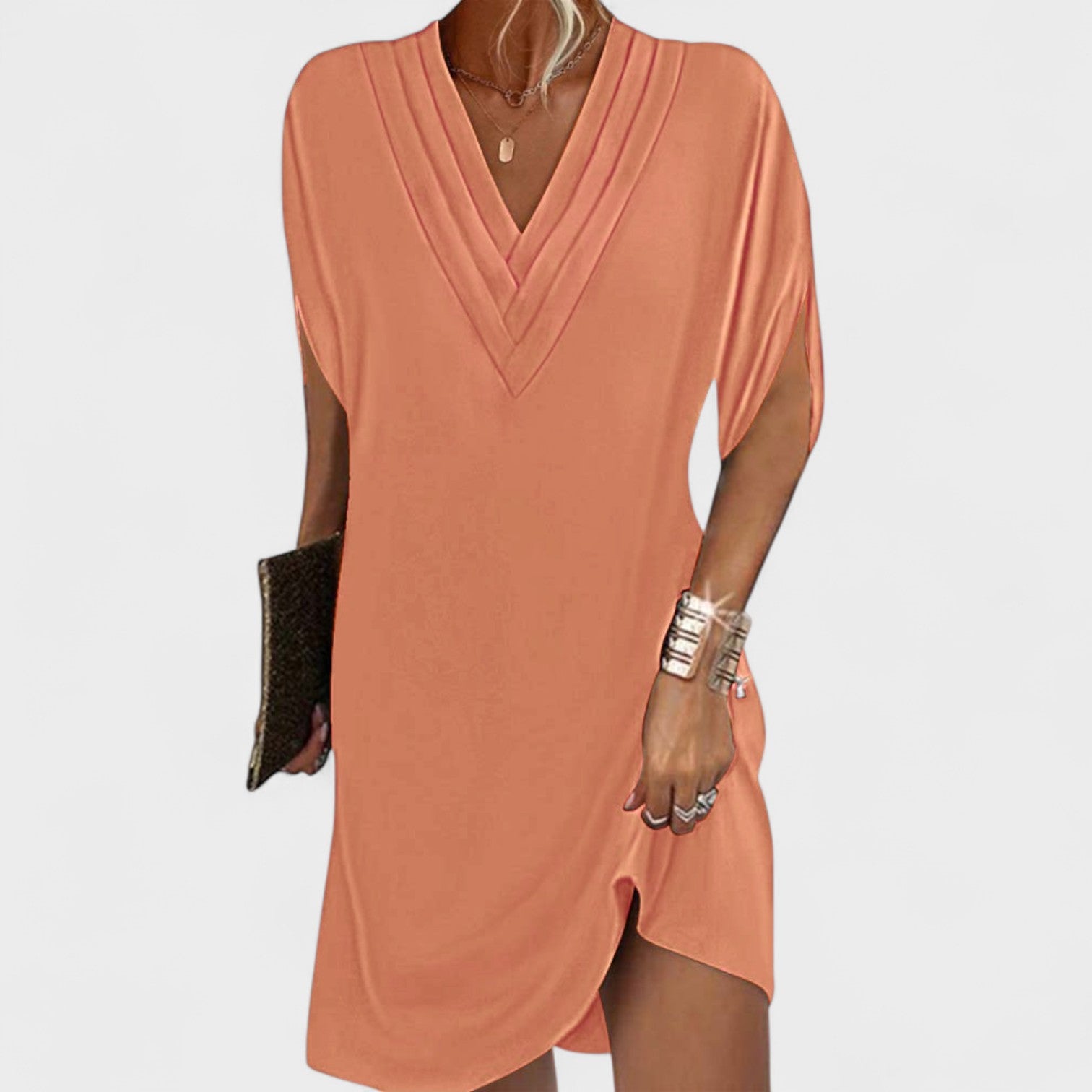 Helena - Eleganten Oblek z Odpiranjem na Rokavih