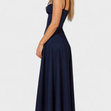 Carolina - Cvetlična obleka z prilagodljivim korzetom