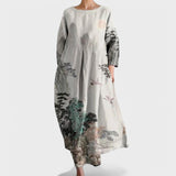 Ana - Barvita obleka z V-izrezom