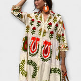 Marcela - Elegantna cvetna obleka