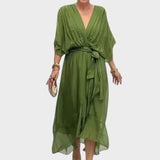 Patricia - Oblačilo z Zanko in Ročnimi Detajli