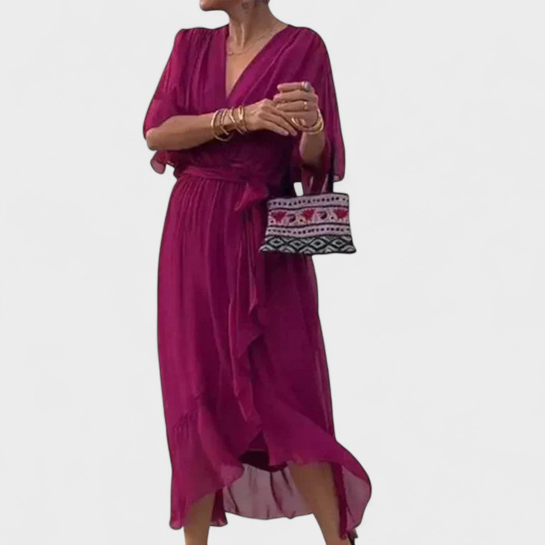 Patricia - Oblačilo z Zanko in Ročnimi Detajli