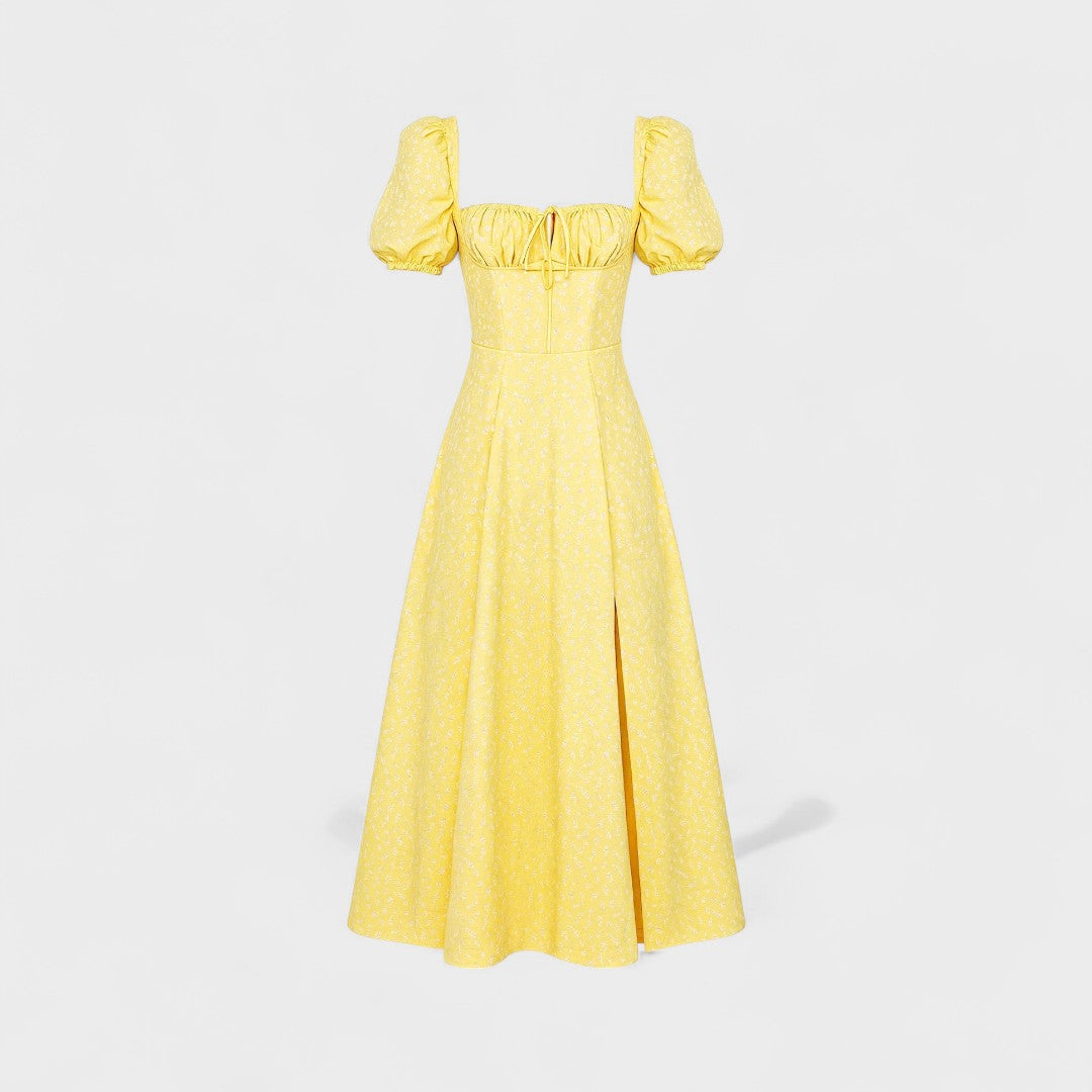 Helena - Poletna obleka s kvadratnim izrezom