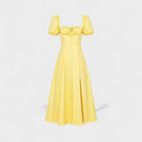 Helena - Poletna obleka s kvadratnim izrezom